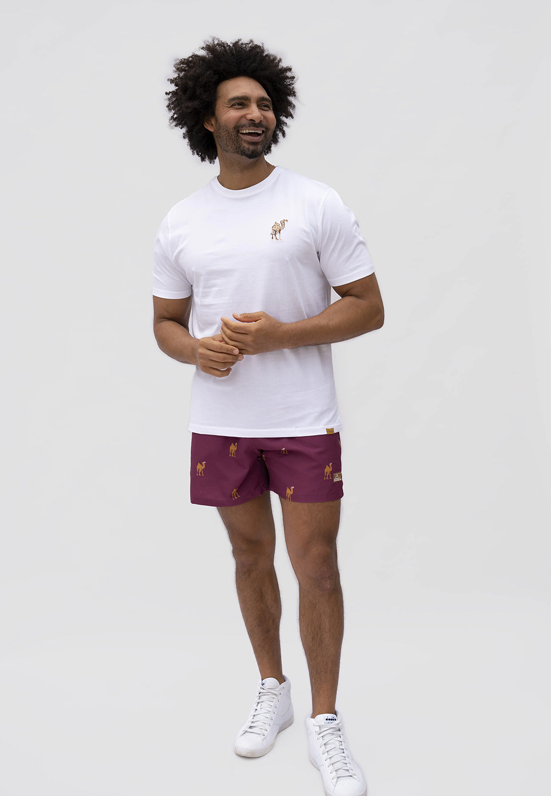 Camel Swim Trunks and T-shirt Bundle