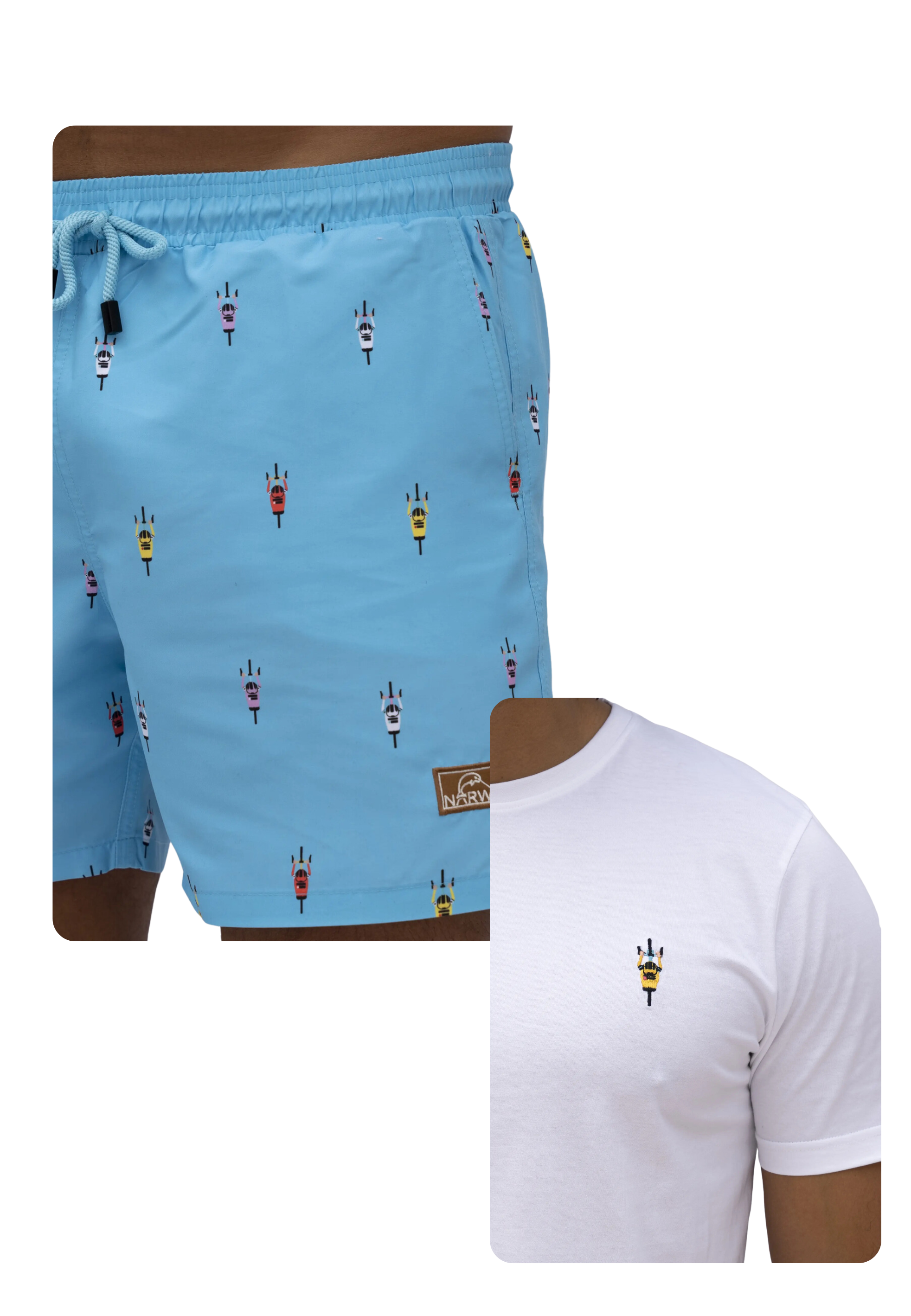 Cyclists Swim Trunks and T-shirt Bundle